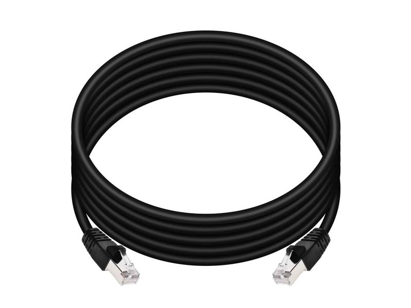 Monoprice - 124360 Cat6A Ethernet Patch Cable - Network Internet Cord - RJ45, 550Mhz, STP, Pure Bare Copper Wire, 10G, 26AWG, 10ft, Black - Image 4